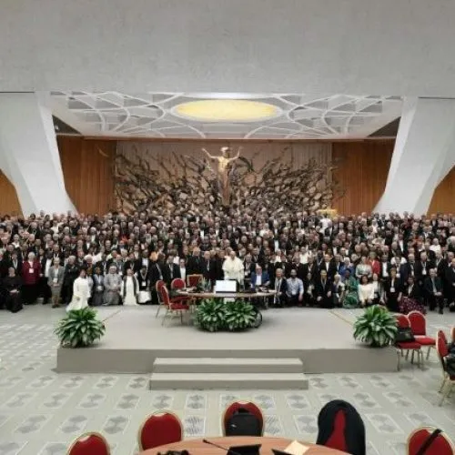 Sínodo da Sinodalidade, Sala Paulo VI. Créditos: Vatican News.