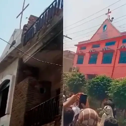 Igreja destruída em Jaranwala | Créditos: ACI Mena