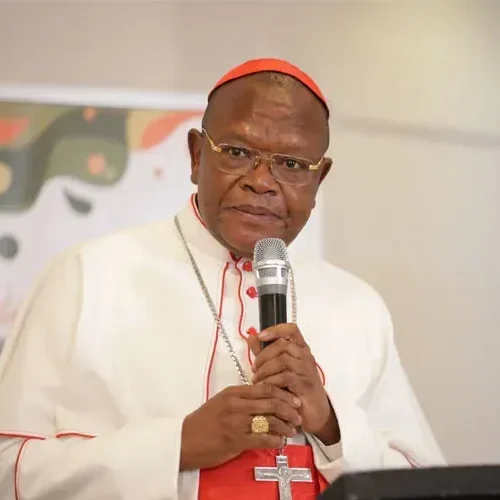 Cardeal Fridolin Ambongo, Presidente do Simpósio da Conferência Episcopal da África e Madagascar (SECAM). | Crédito: ACI África.