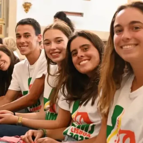 Jovens na JMJ de Lisboa, Portugal, 2023. / Créditos: José Ferreira/JMJ Lisboa 2023